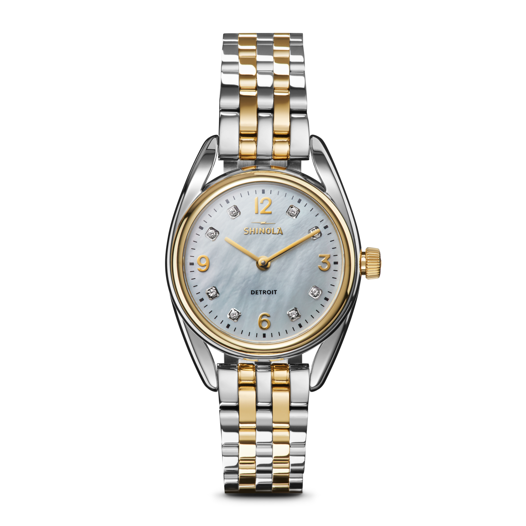 Diamond Derby Watch - White Mother of Pearl