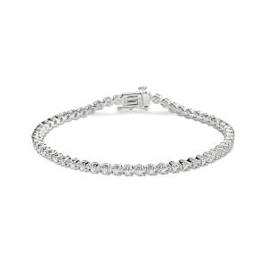 1 Carat 7 Diamond Tennis Bracelet - White Gold