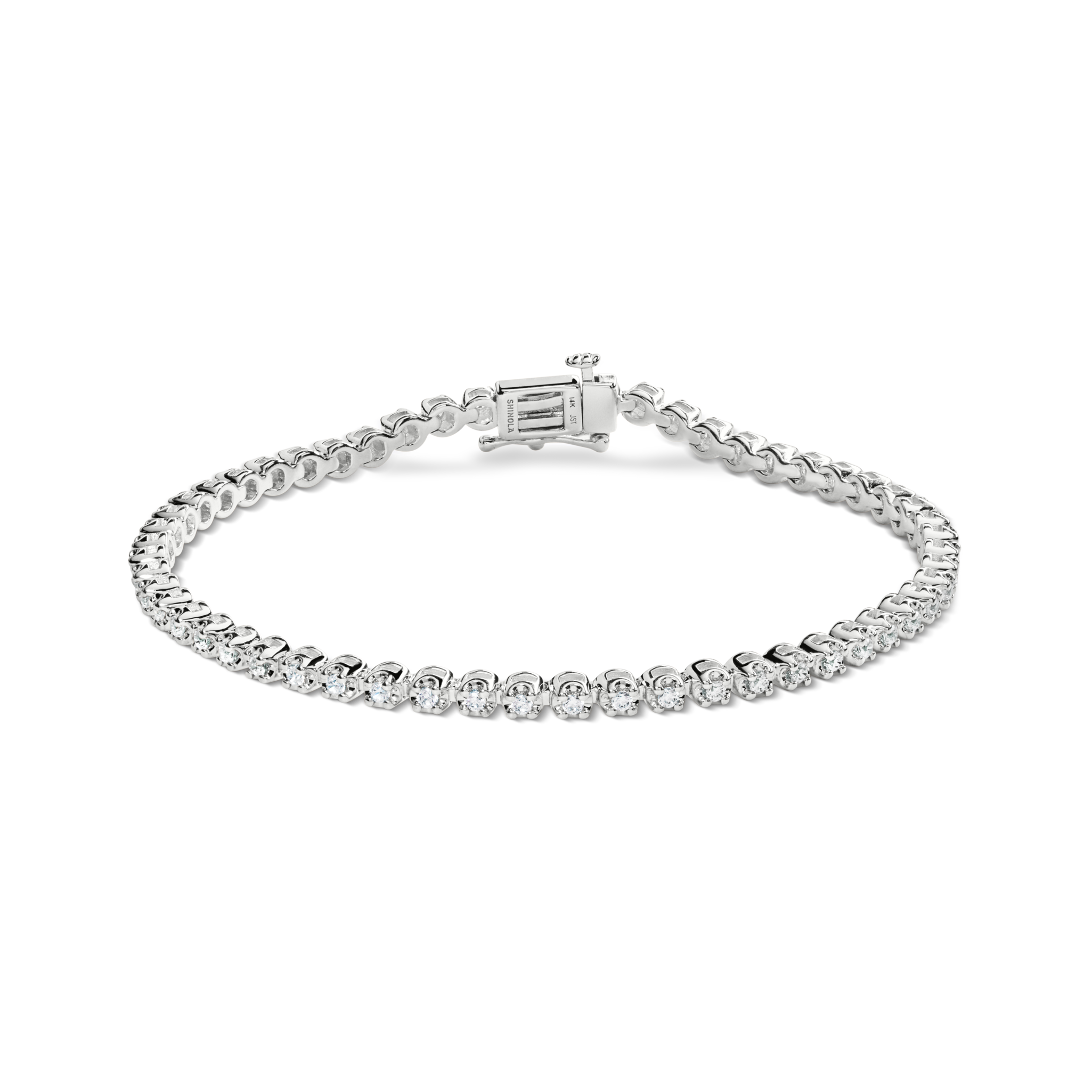 1 Carat 7 Diamond Tennis Bracelet - White Gold