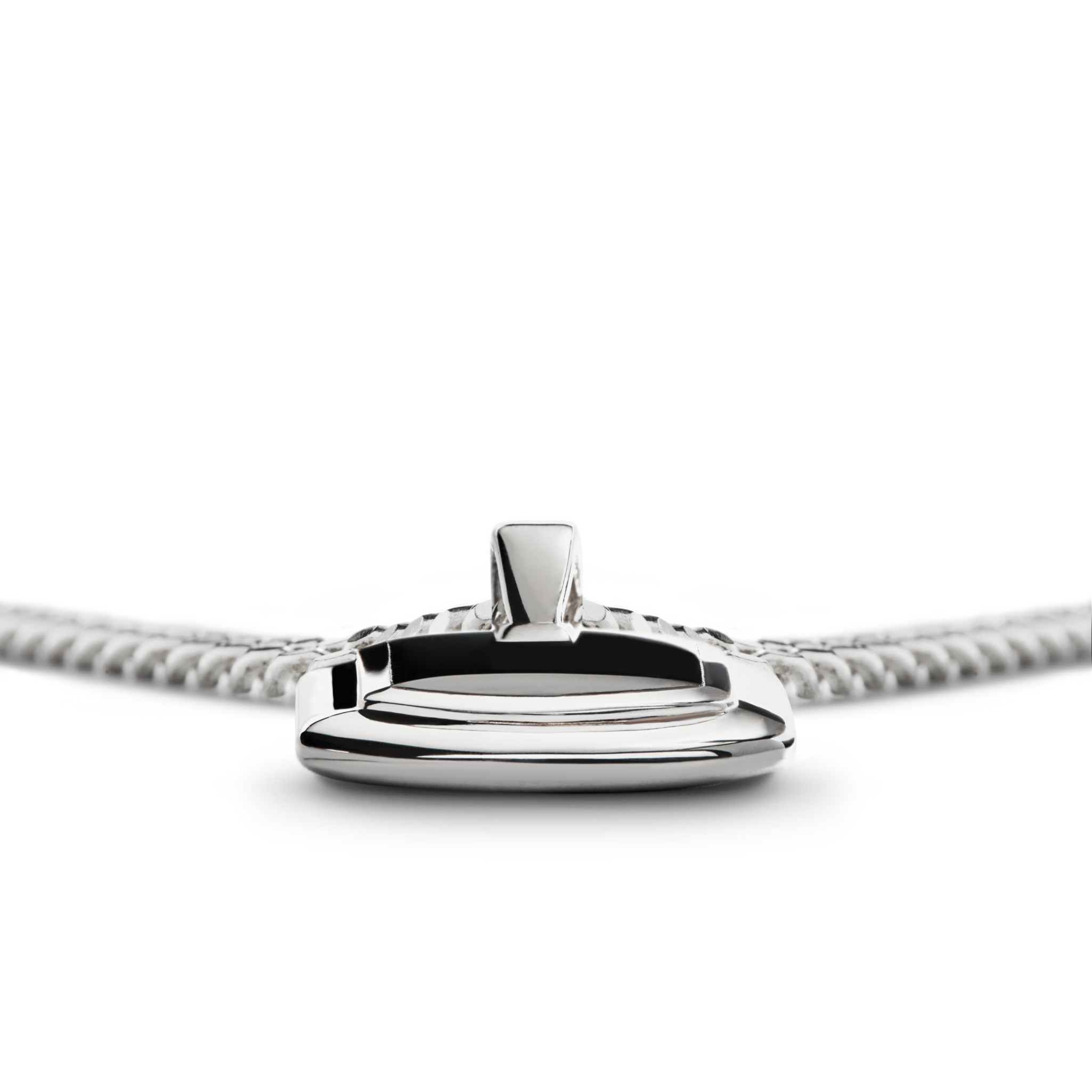 21mm Onyx Tag Necklace - Sterling Silver - Image 5