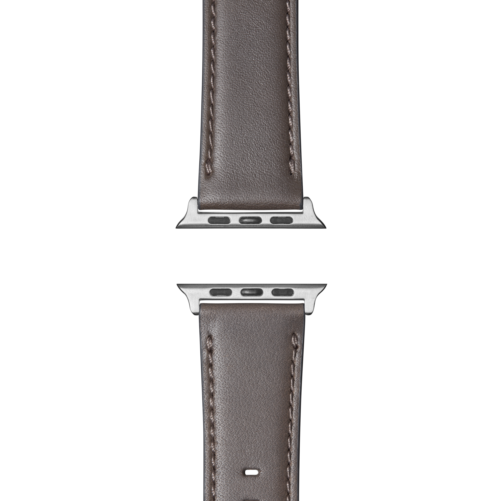 20mm Heather Gray Leather Apple Watch Strap - Heather Gray - Image 2