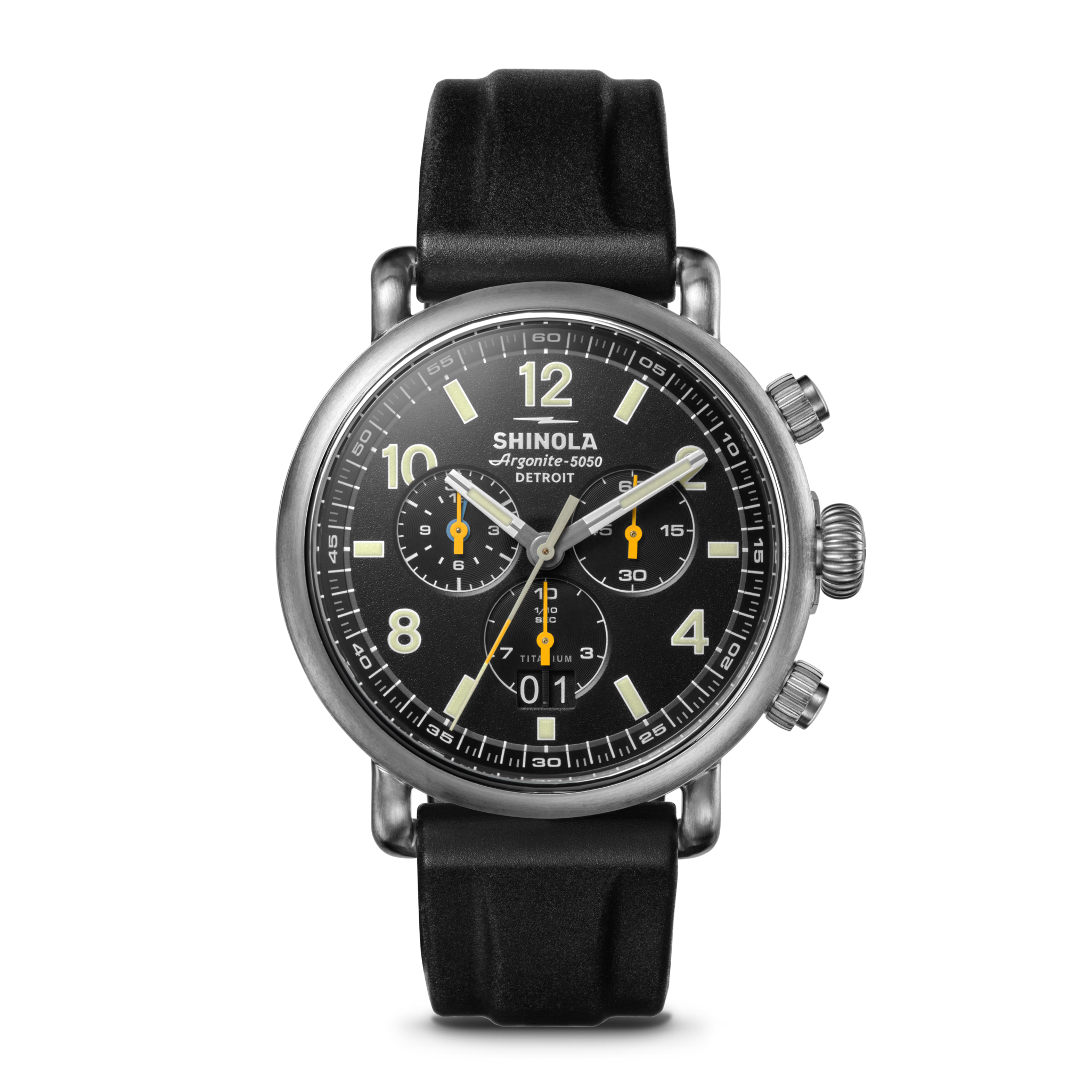 Runwell Chronograph West Wind Watch Gift Set with Additional Strap - Black - Image 6