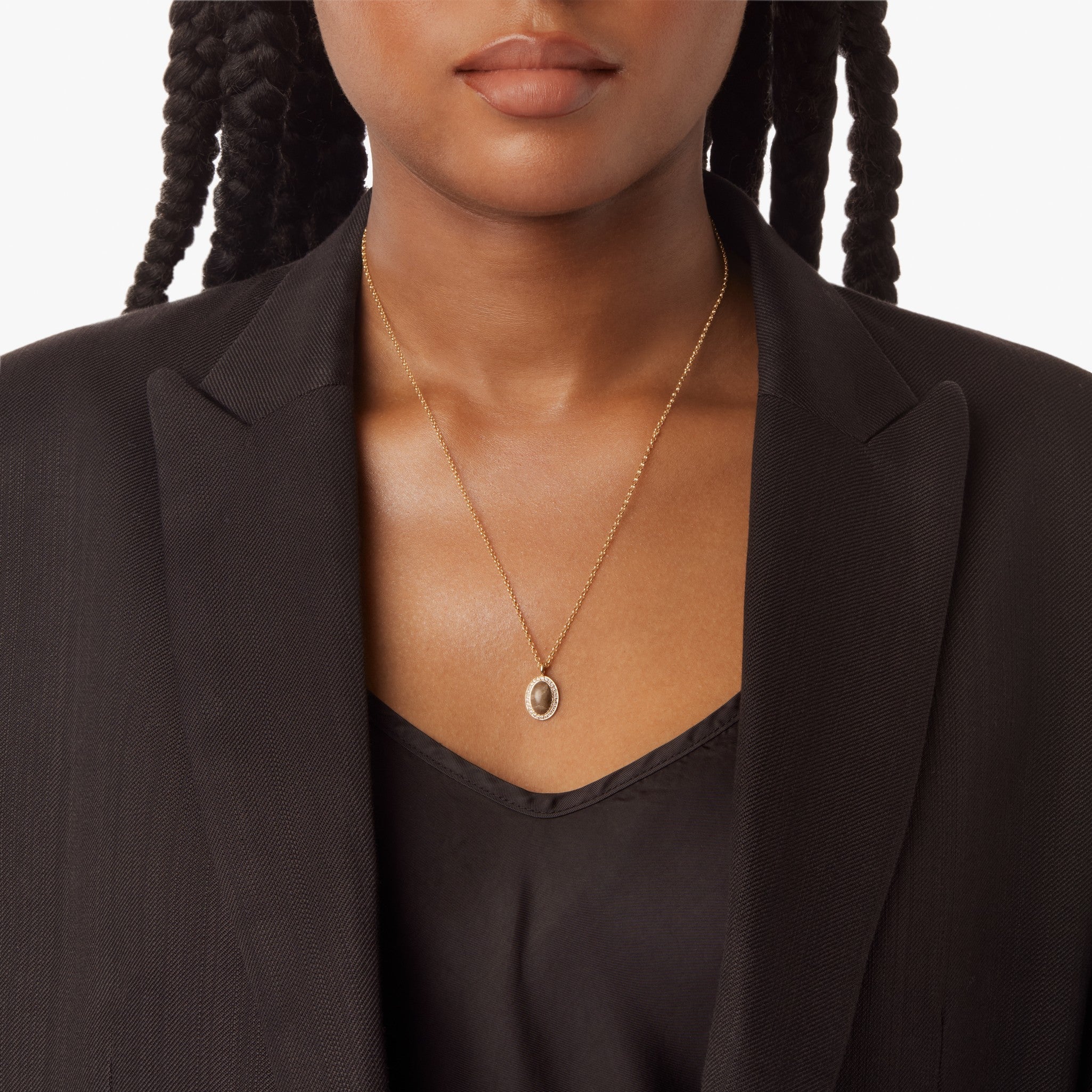 Diamond Petoskey Petite Necklace - Yellow Gold - Image 2