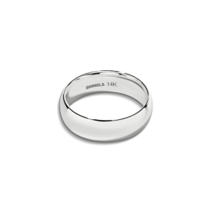6mm Round White Gold Band