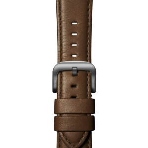 20mm Dark Nut Brown Leather Apple Watch Strap - Dark Nut Brown