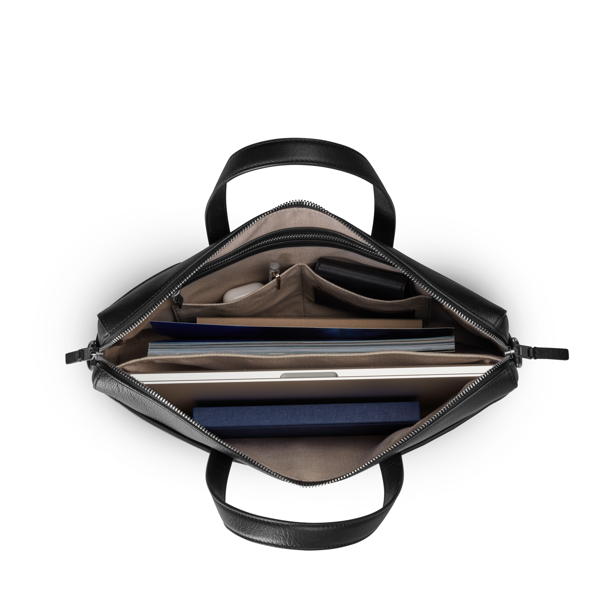 Canfield Briefcase - Black Pebbled Leather - Image 4