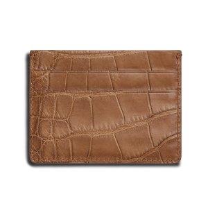 5 Pocket Card Case - Tan Alligator