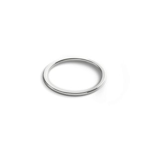 1mm Round White Gold Band
