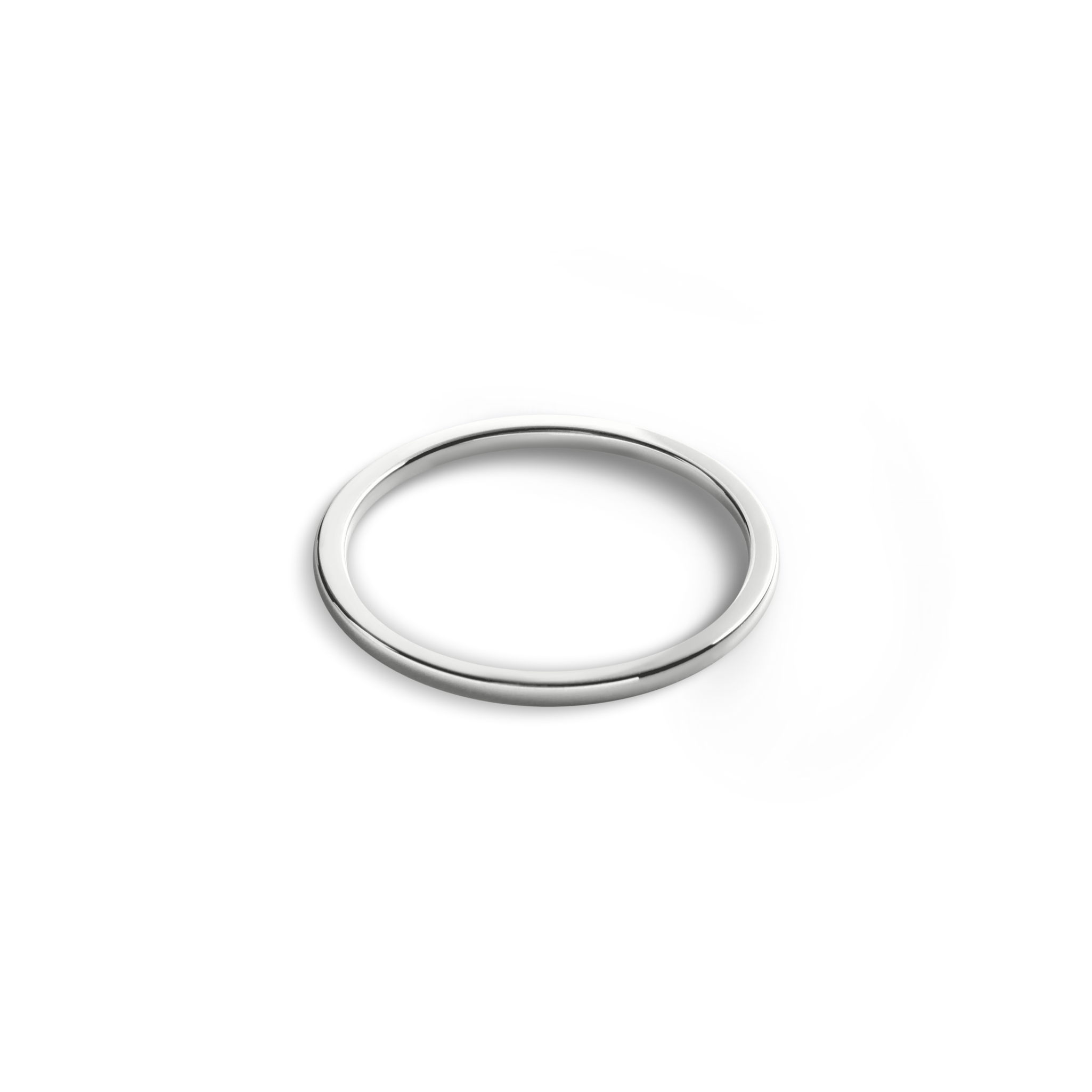 1mm Round White Gold Band