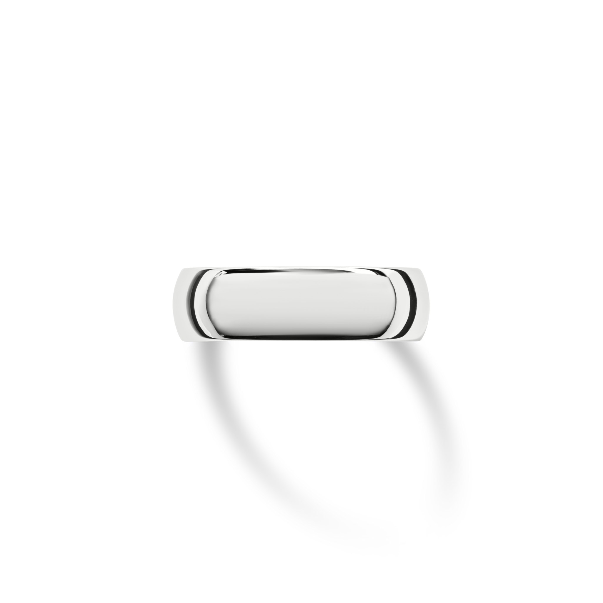6mm Round White Gold Band - Image 3