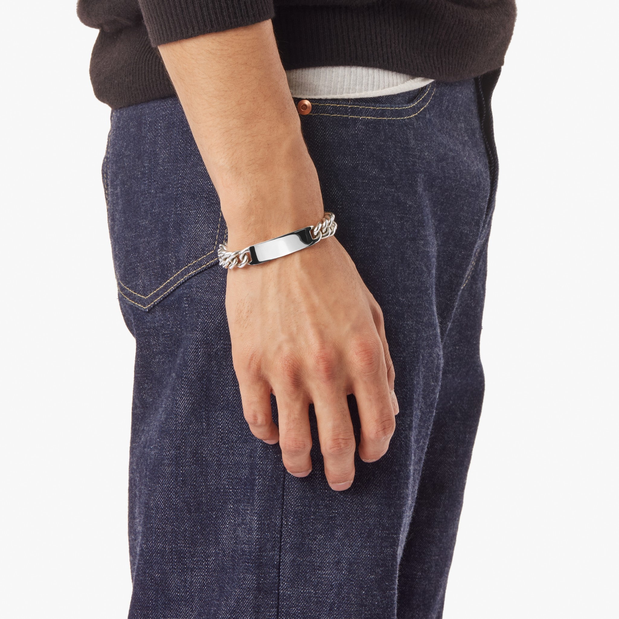Bike Lock ID Bracelet - Sterling Silver - Image 2