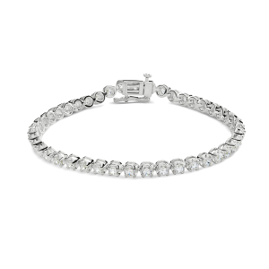 4 Carat 7 Diamond Tennis Bracelet - White Gold
