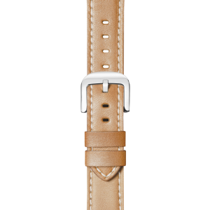 24mm Natural Leather Watch Strap - Natural