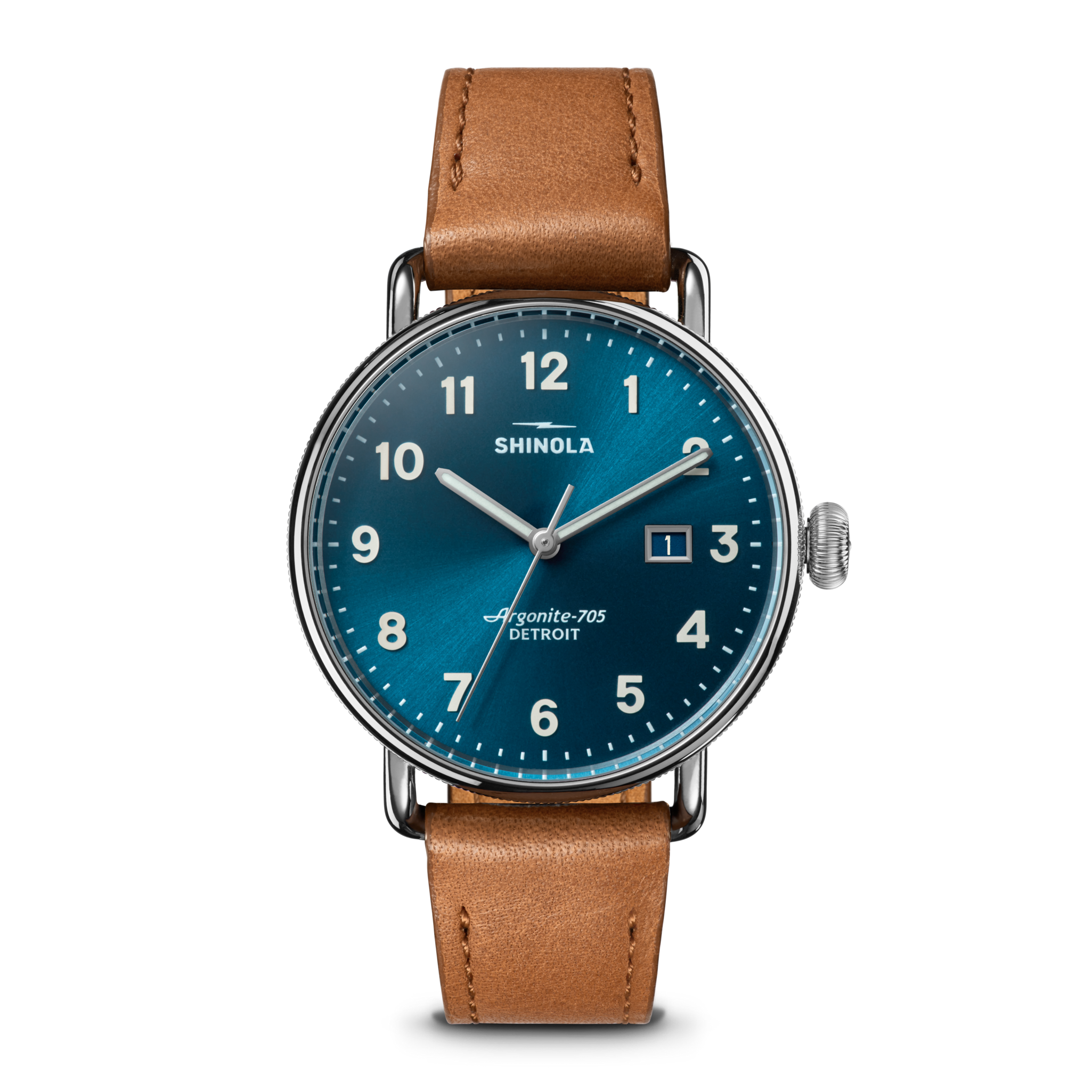 Canfield Watch - Blue Tan Leather Strap