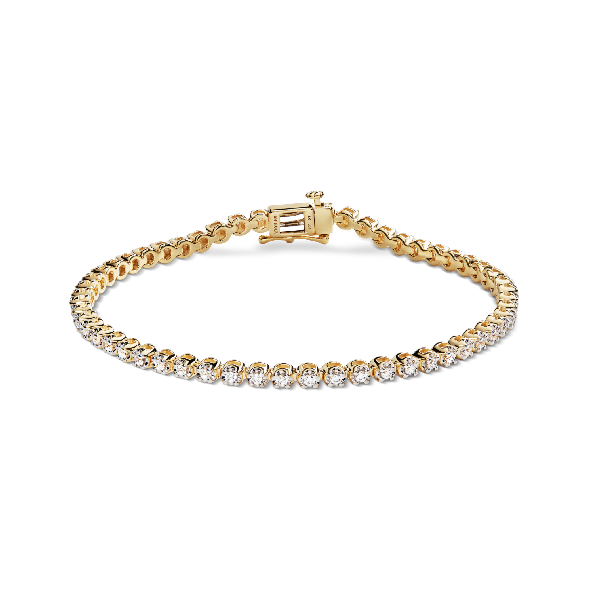 1.84 Carat 6.5 Diamond Tennis Bracelet - Yellow Gold