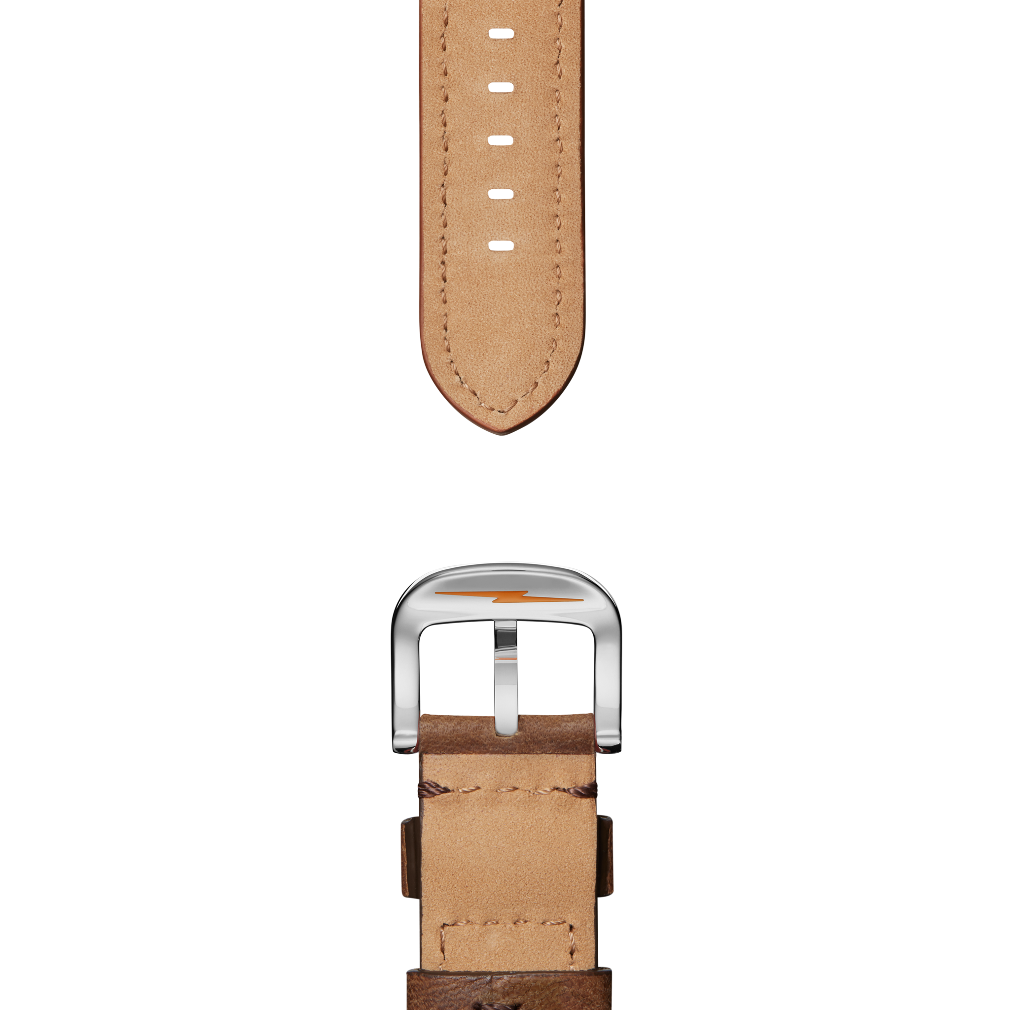 22mm British Tan Leather Watch Strap - British Tan - Image 2