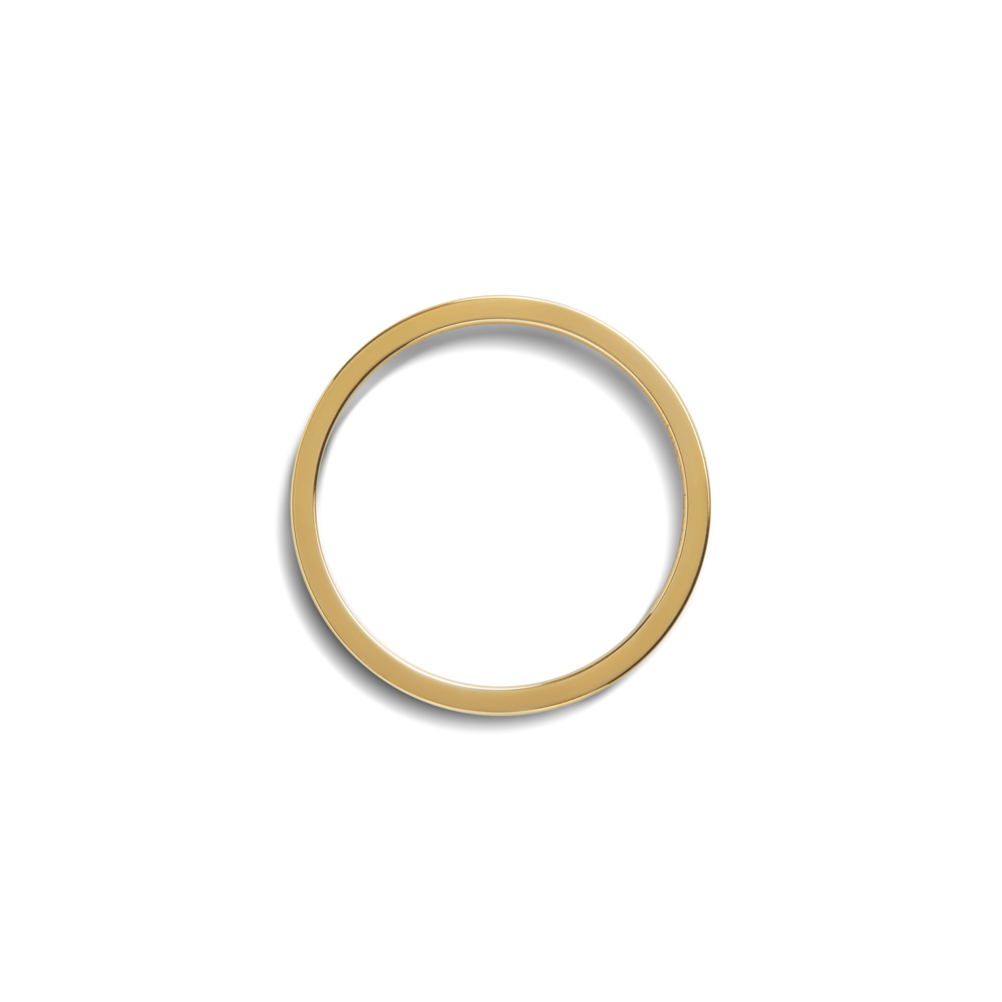 1mm Round Yellow Gold Band - Image 2