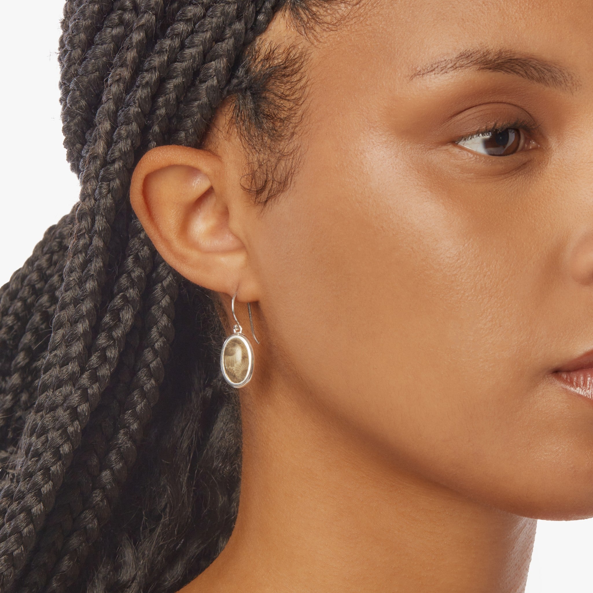 Heirloom Petoskey Drop Earrings - Sterling Silver - Image 2
