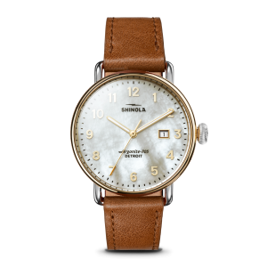 Canfield Watch -  MOP Tan Leather Strap