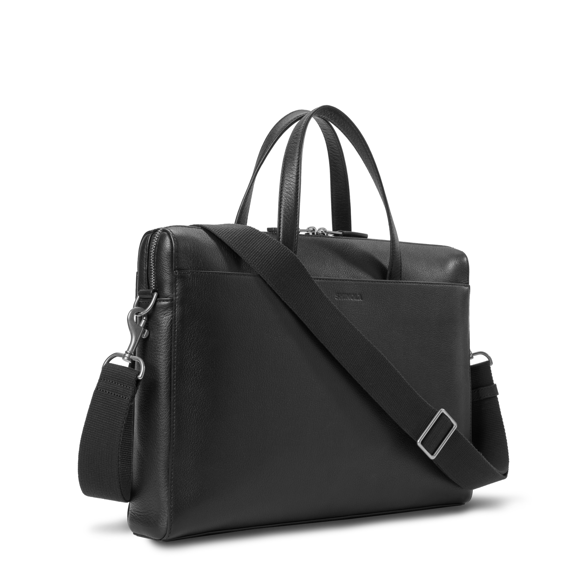 Canfield Briefcase - Black Pebbled Leather - Image 2