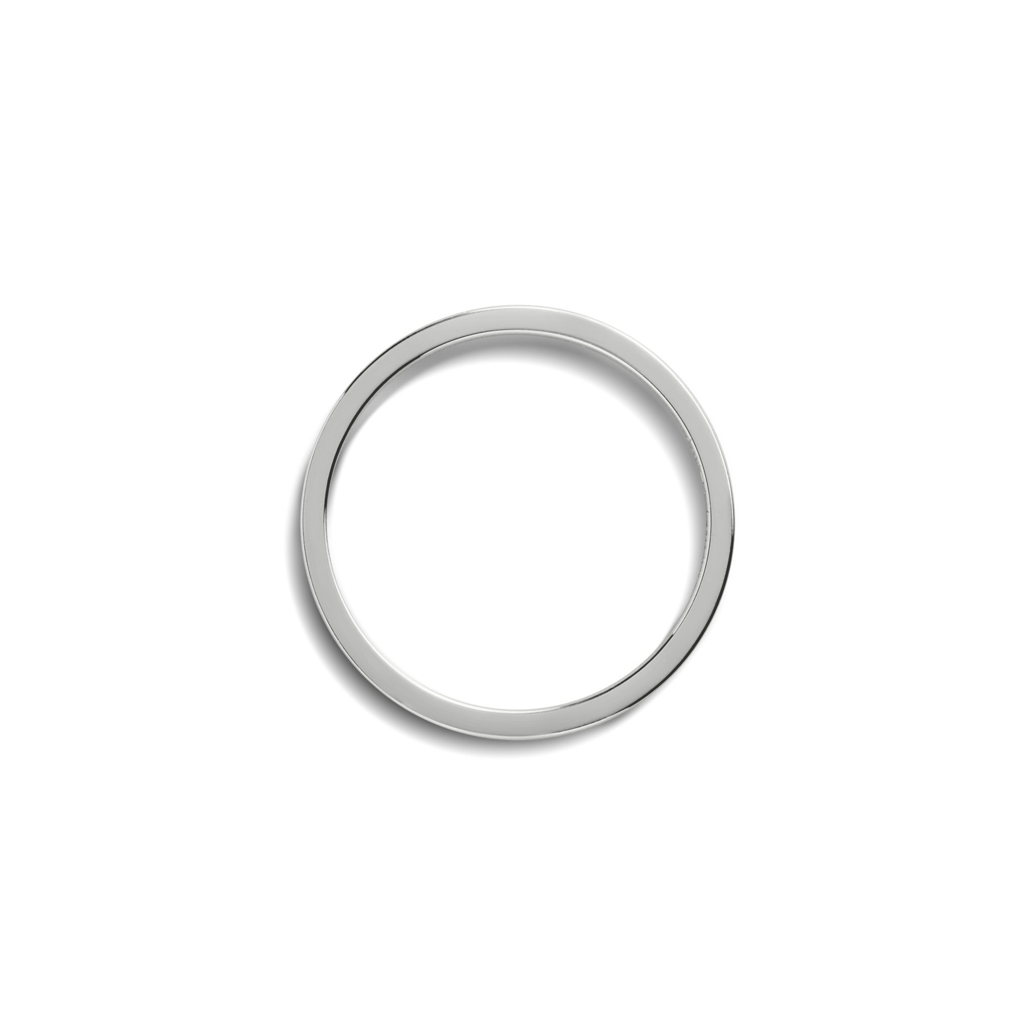 1mm Round White Gold Band - Image 2