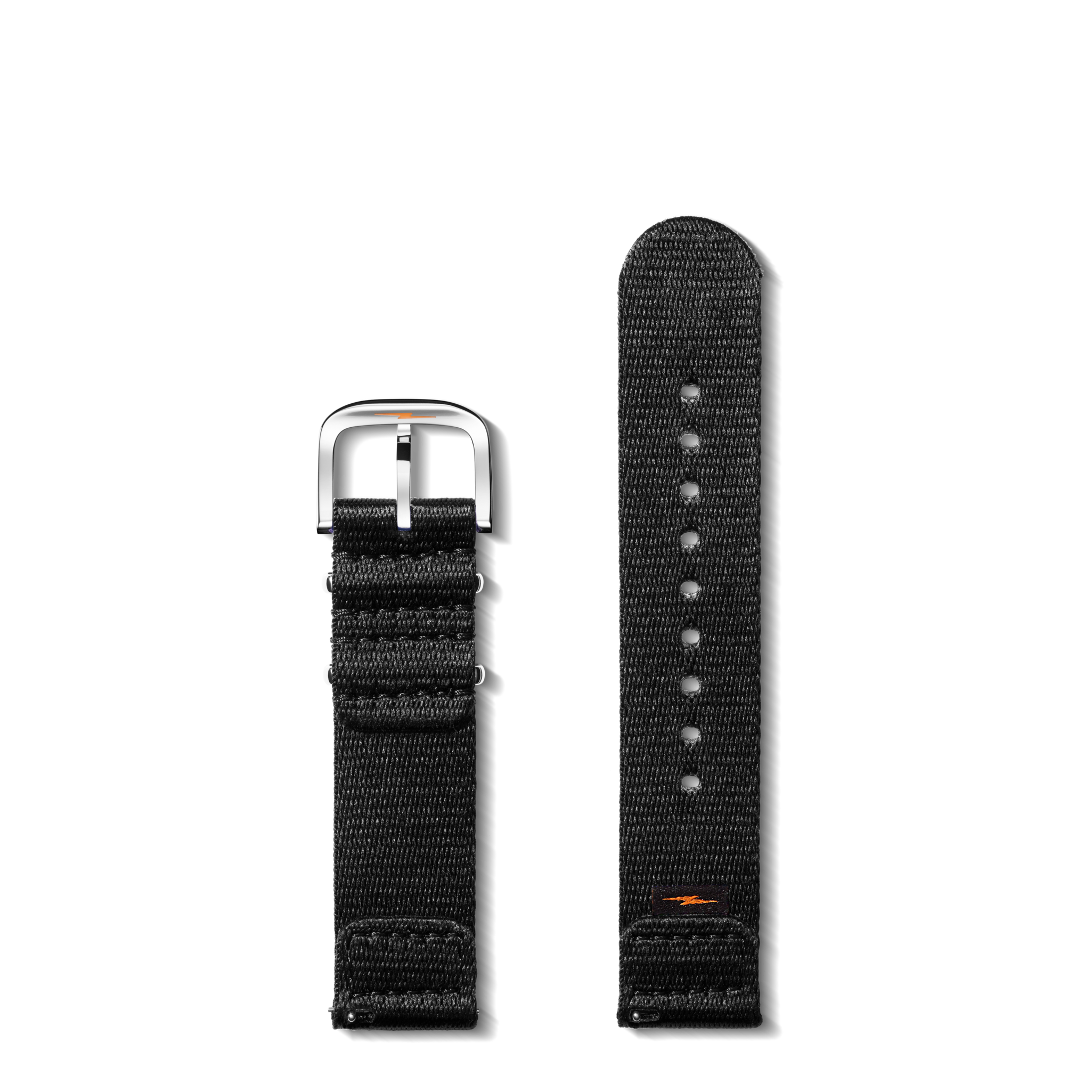 20mm Black G10 Nylon Watch Strap - Black - Image 2