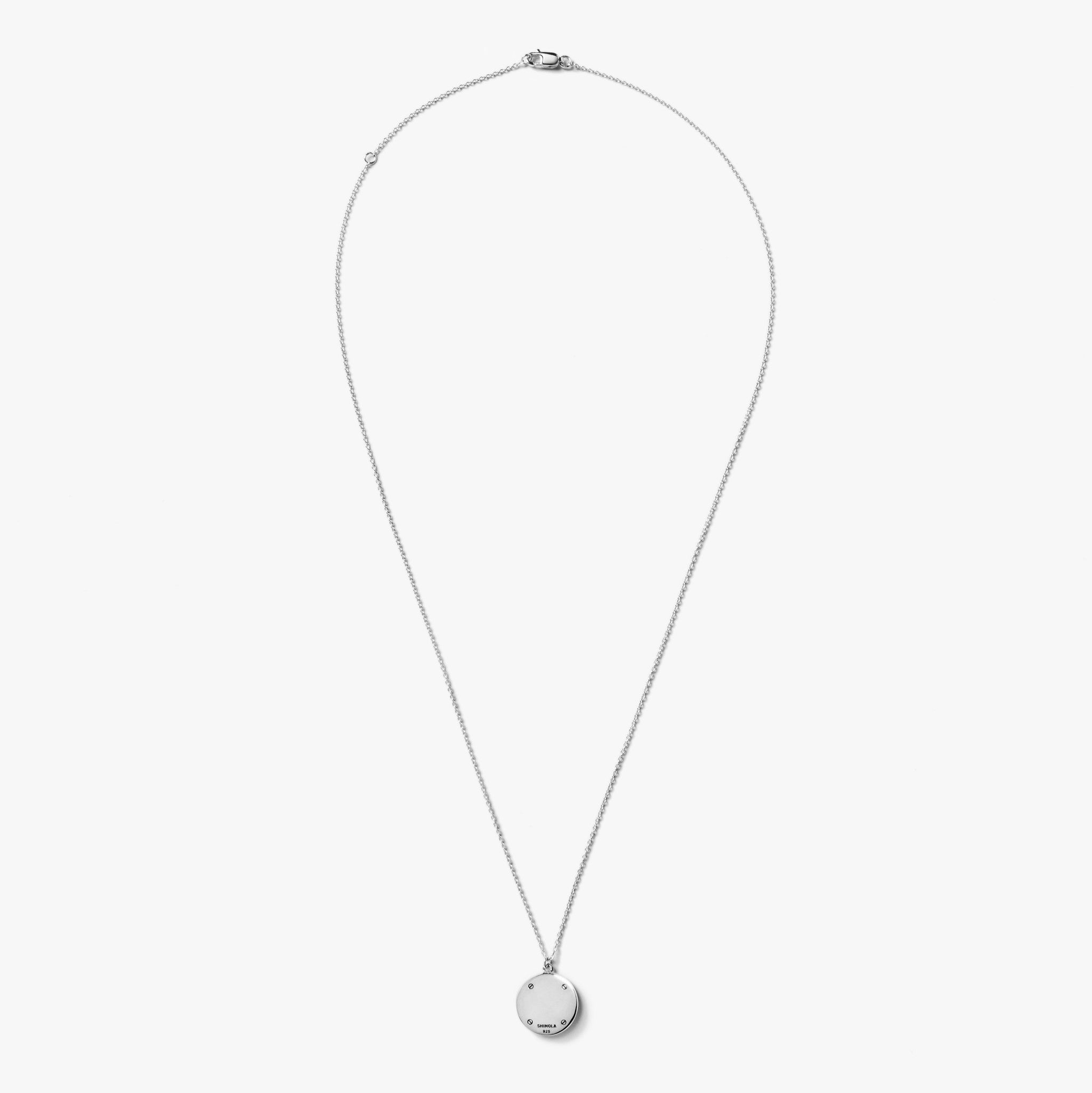 Heirloom Mother of Pearl Pendant Necklace - Sterling Silver - Image 2