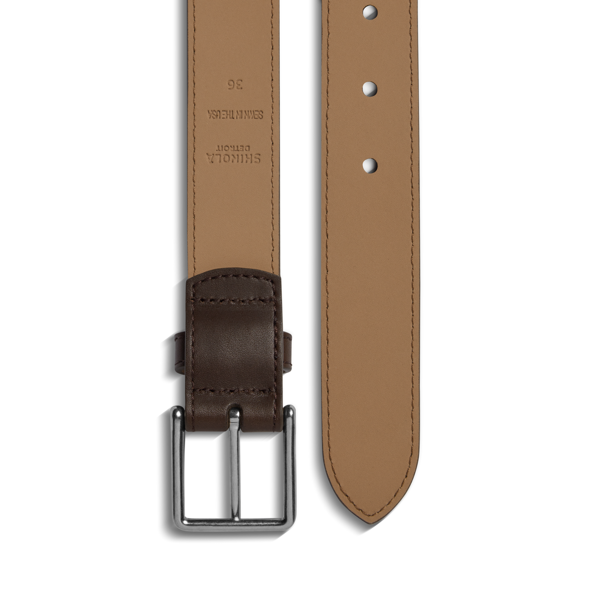 1 1/4 Dress Belt - Brown - Image 3