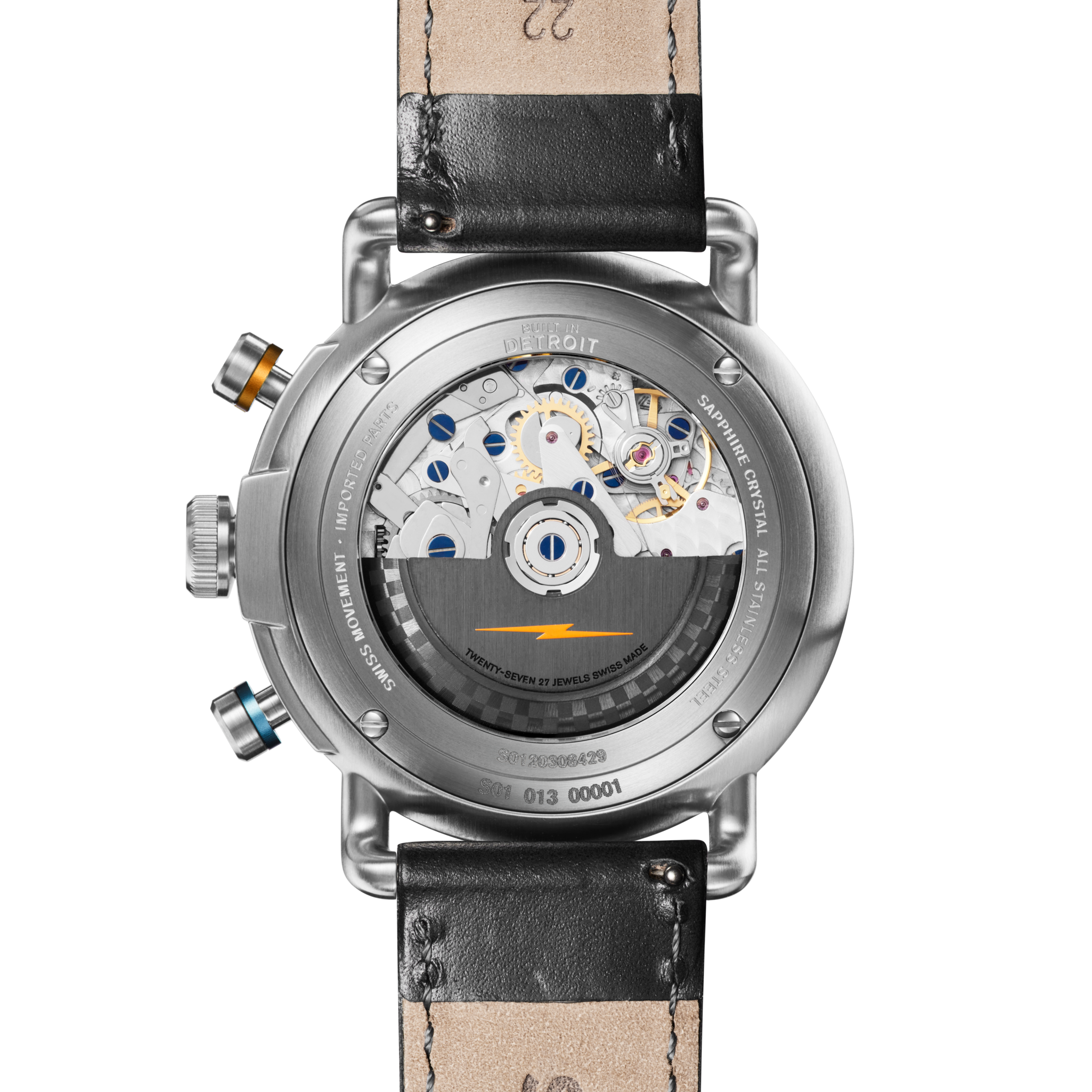 Canfield Speedway Open Road Automatic Chronograph Watch - Black - Image 3