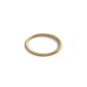 1mm Round Yellow Gold Band