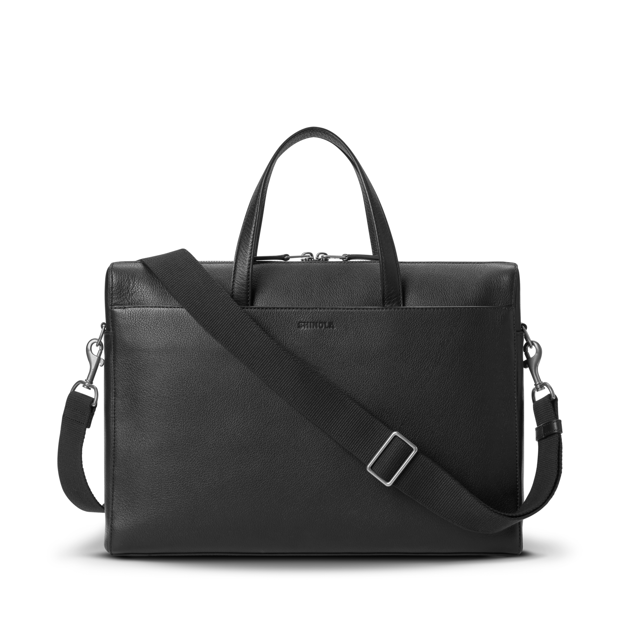Canfield Briefcase - Black Pebbled Leather - Image 6