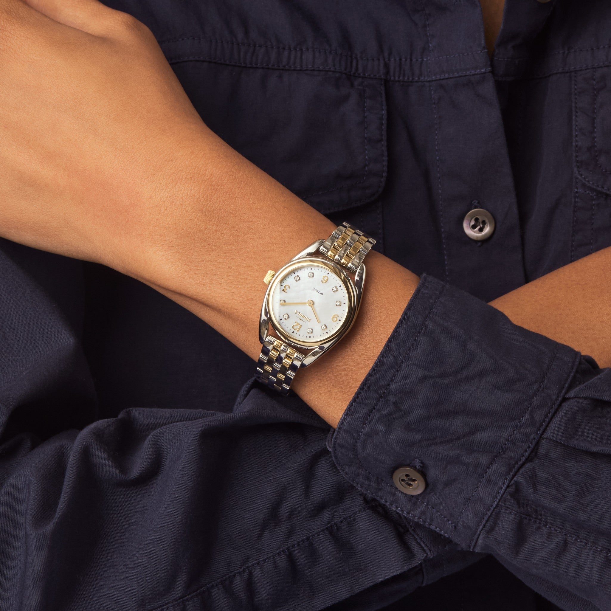 Diamond Derby Watch - White Mother of Pearl - Image 2