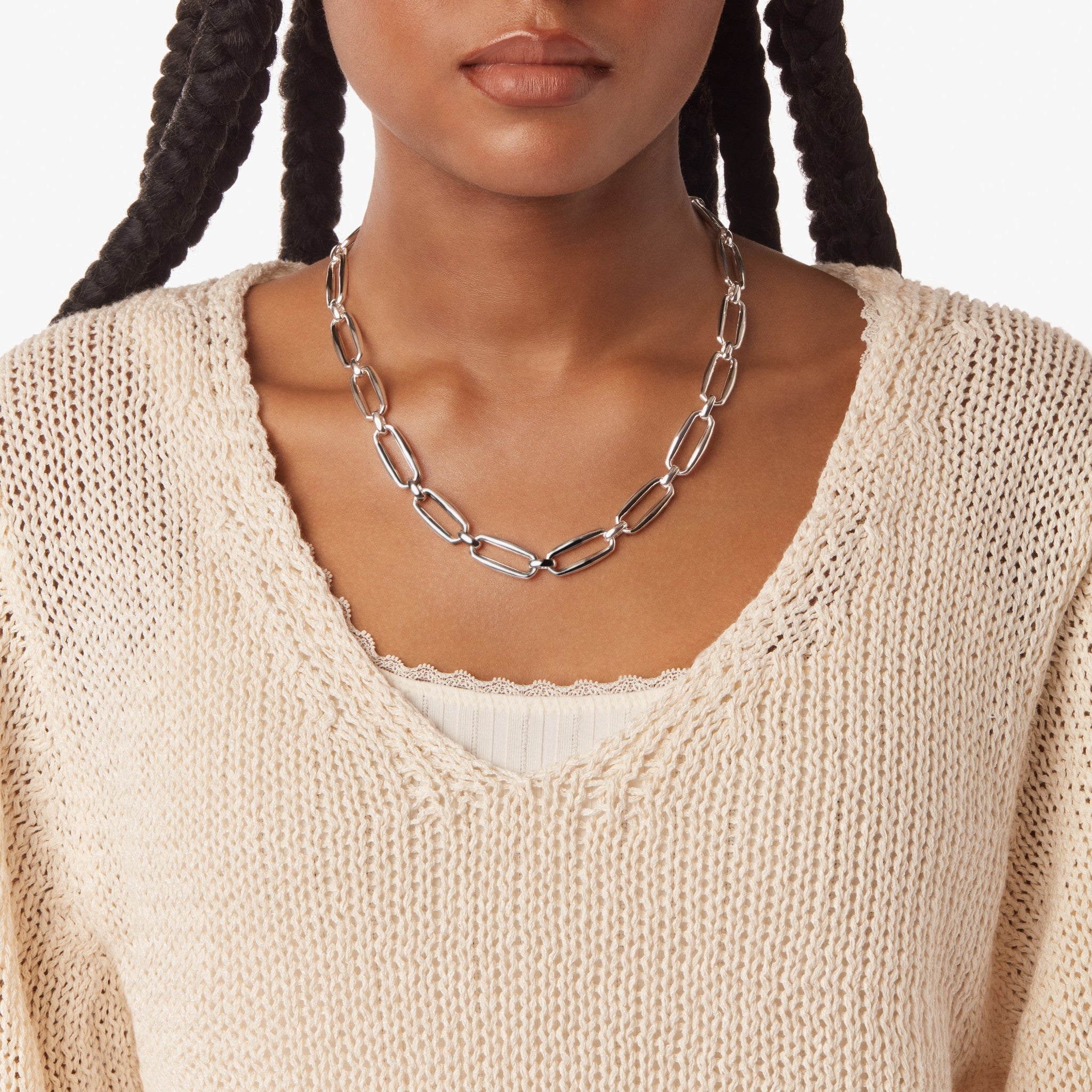Signature Chunky Link Necklace - Sterling Silver - Image 2