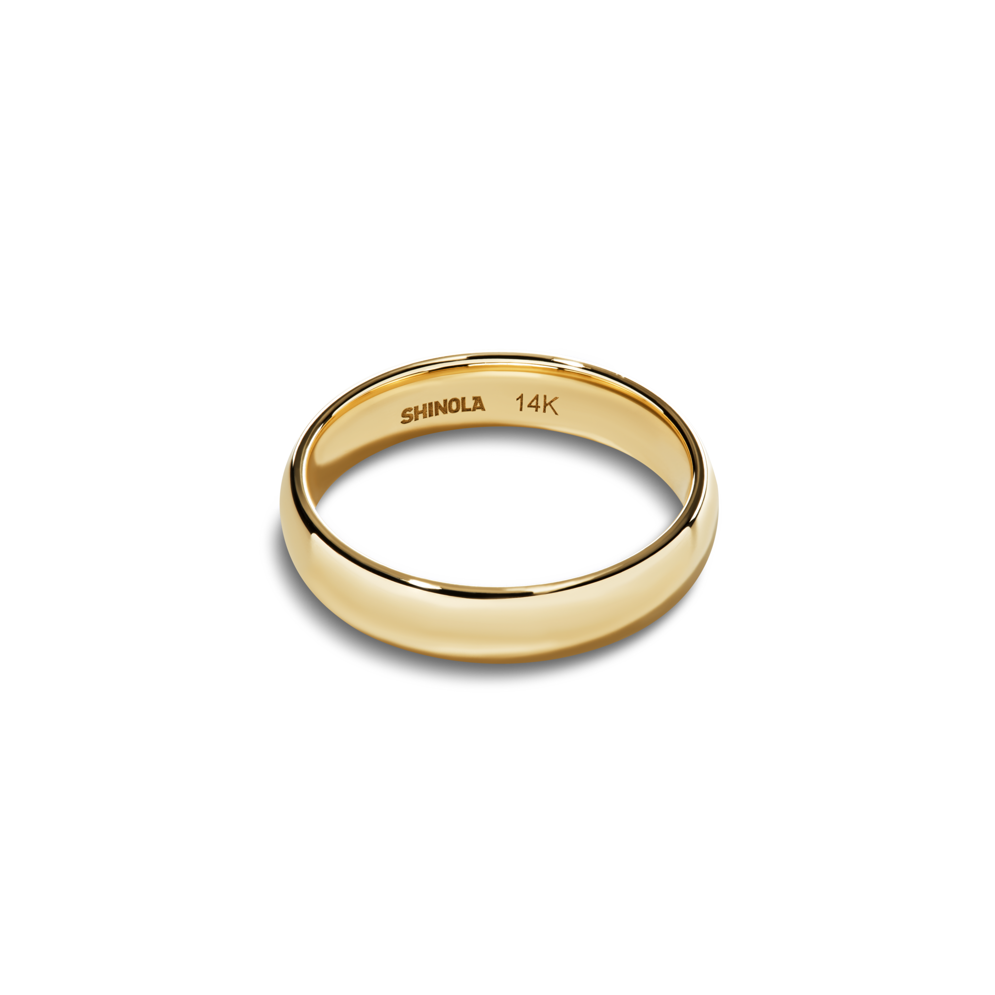 4mm Round Yellow Gold Band