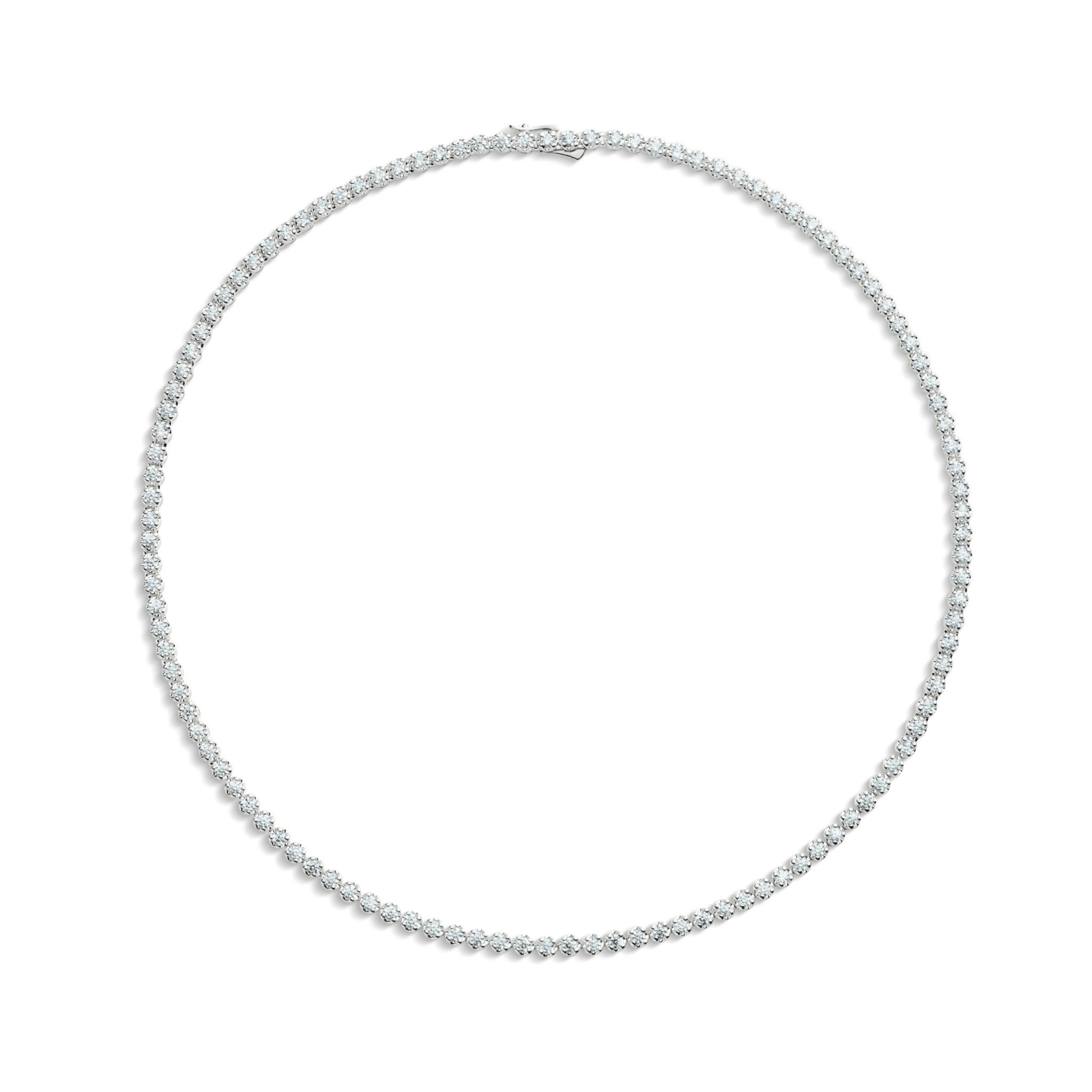 7 Carat Diamond Tennis Necklace - White Gold - Image 2