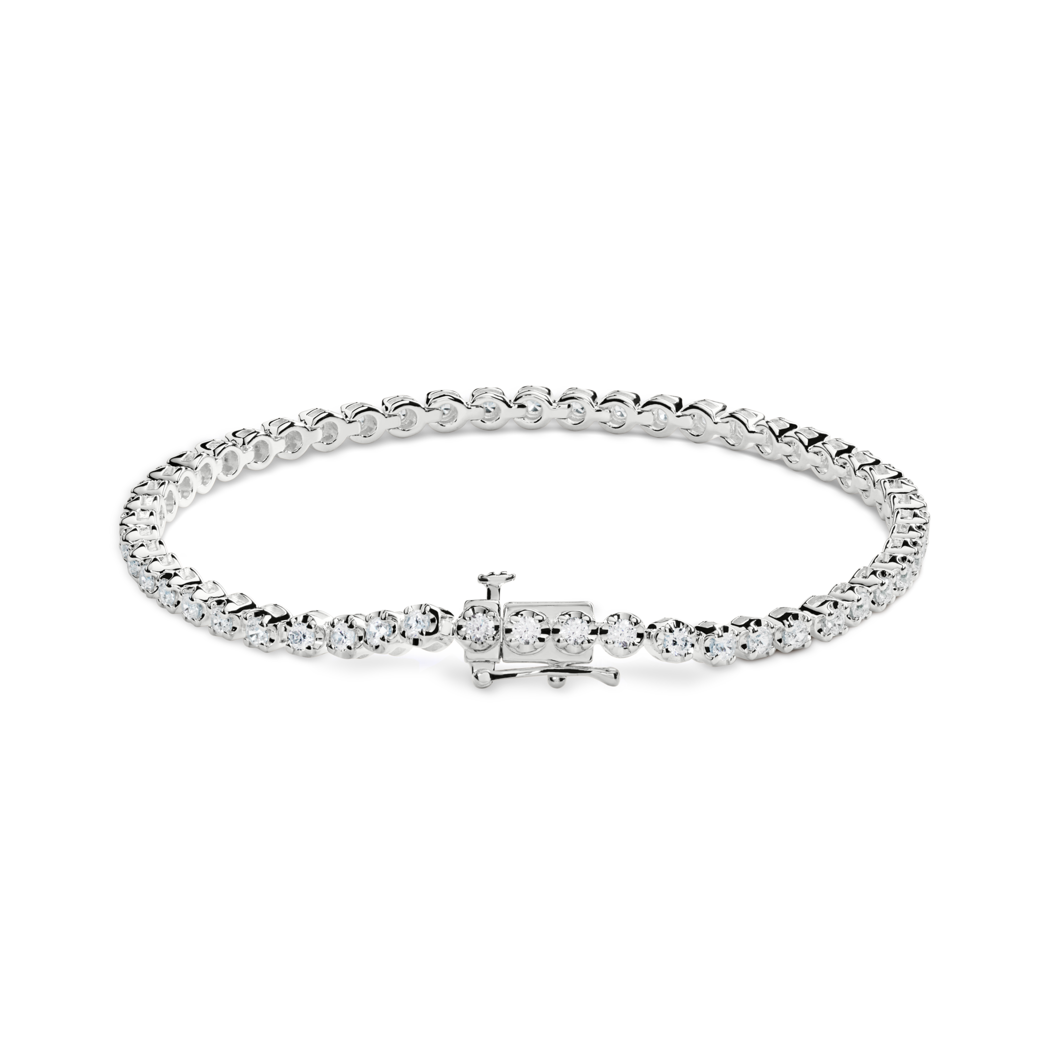 1.84 Carat 6.5 Diamond Tennis Bracelet - White Gold - Image 2