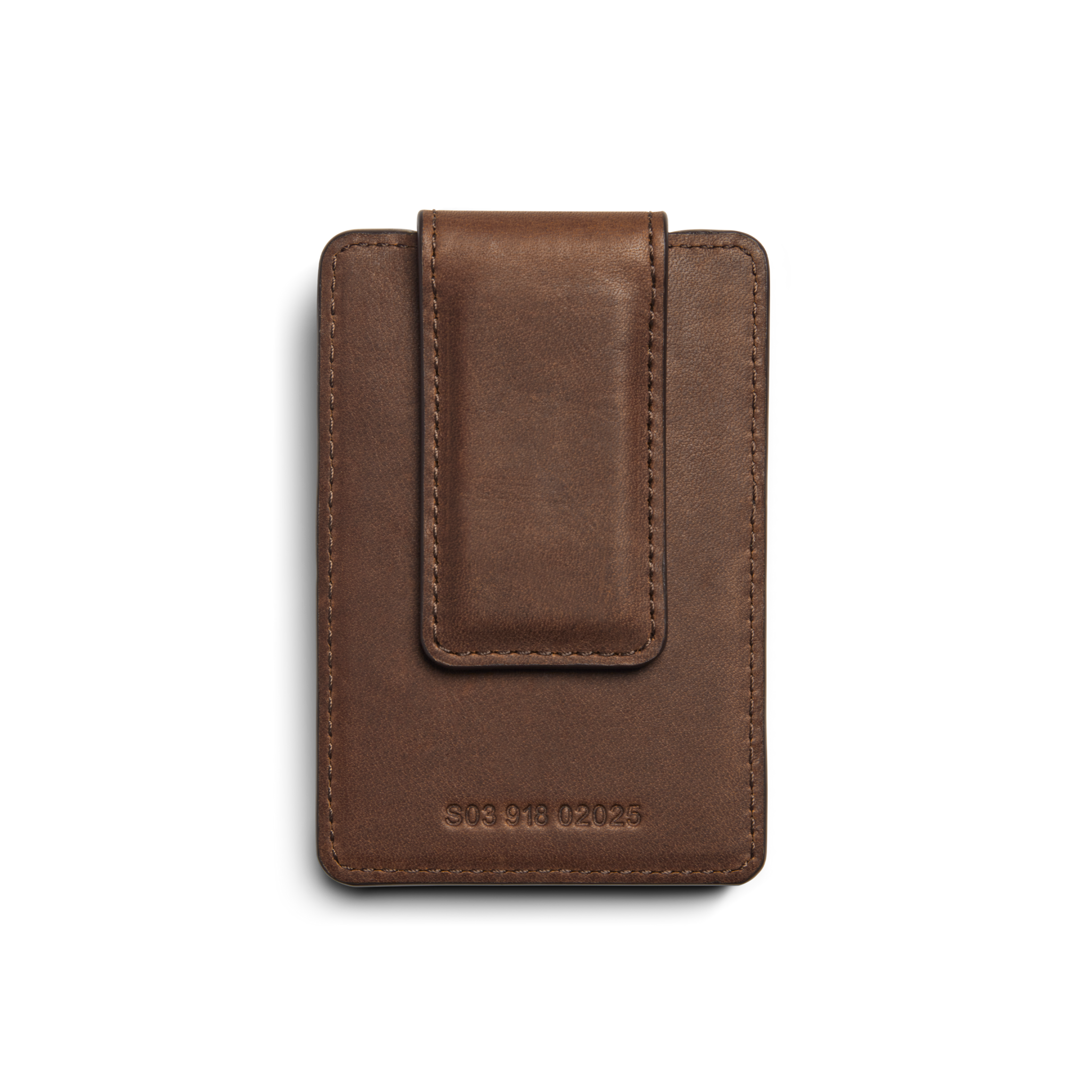 Magnetic Money Clip Card Holder - Medium Brown - Image 2
