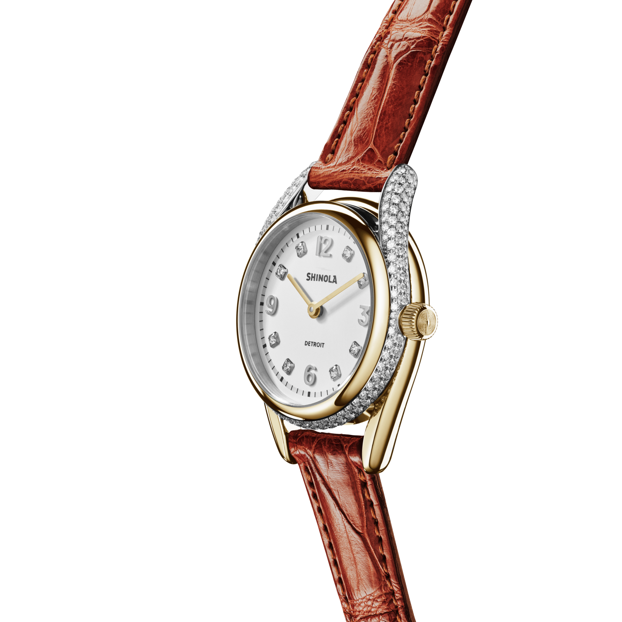Diamond Derby Watch - Auburn Alligator Strap - Image 2