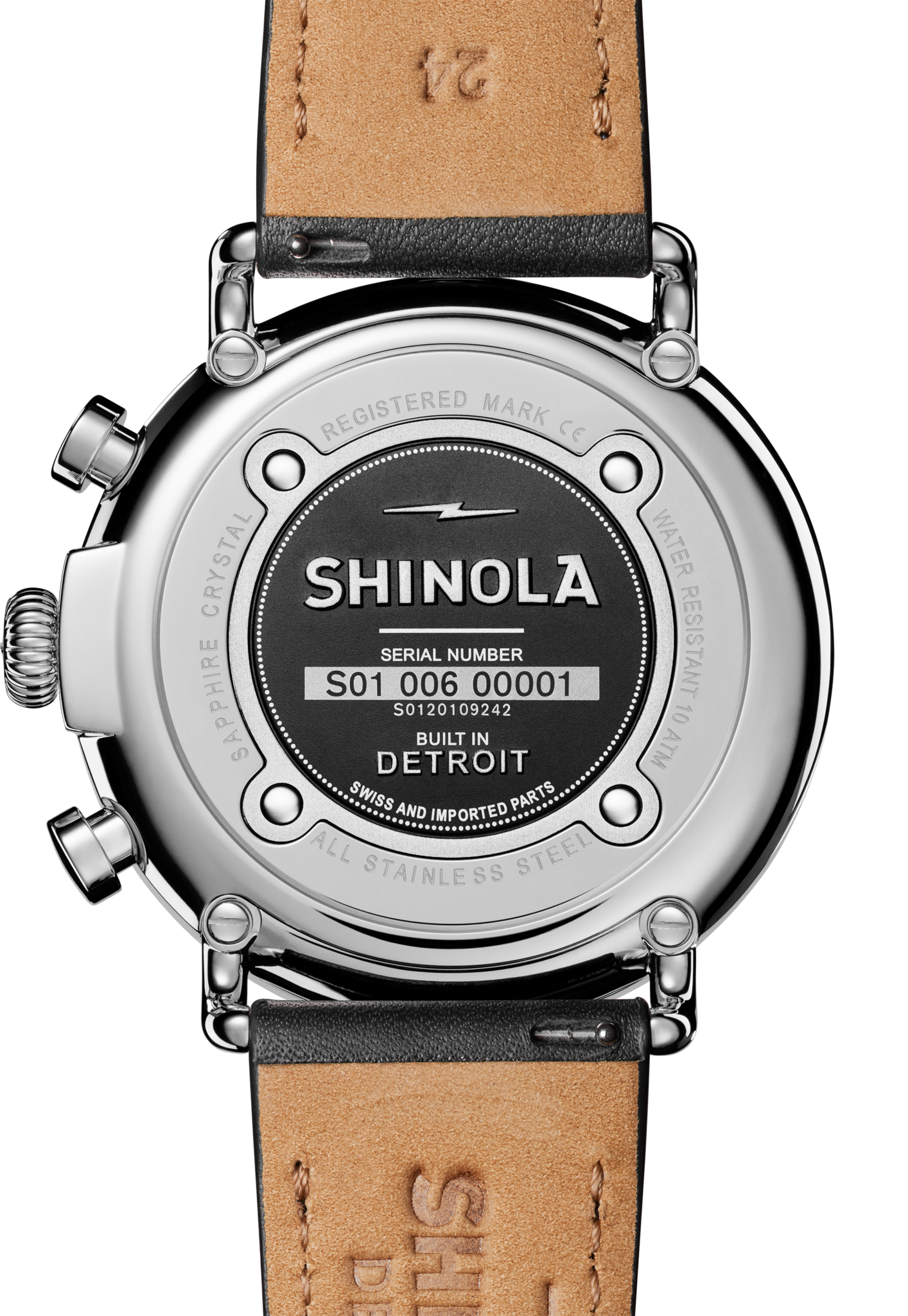 Runwell Chronograph Watch - Glossy Black - Image 4