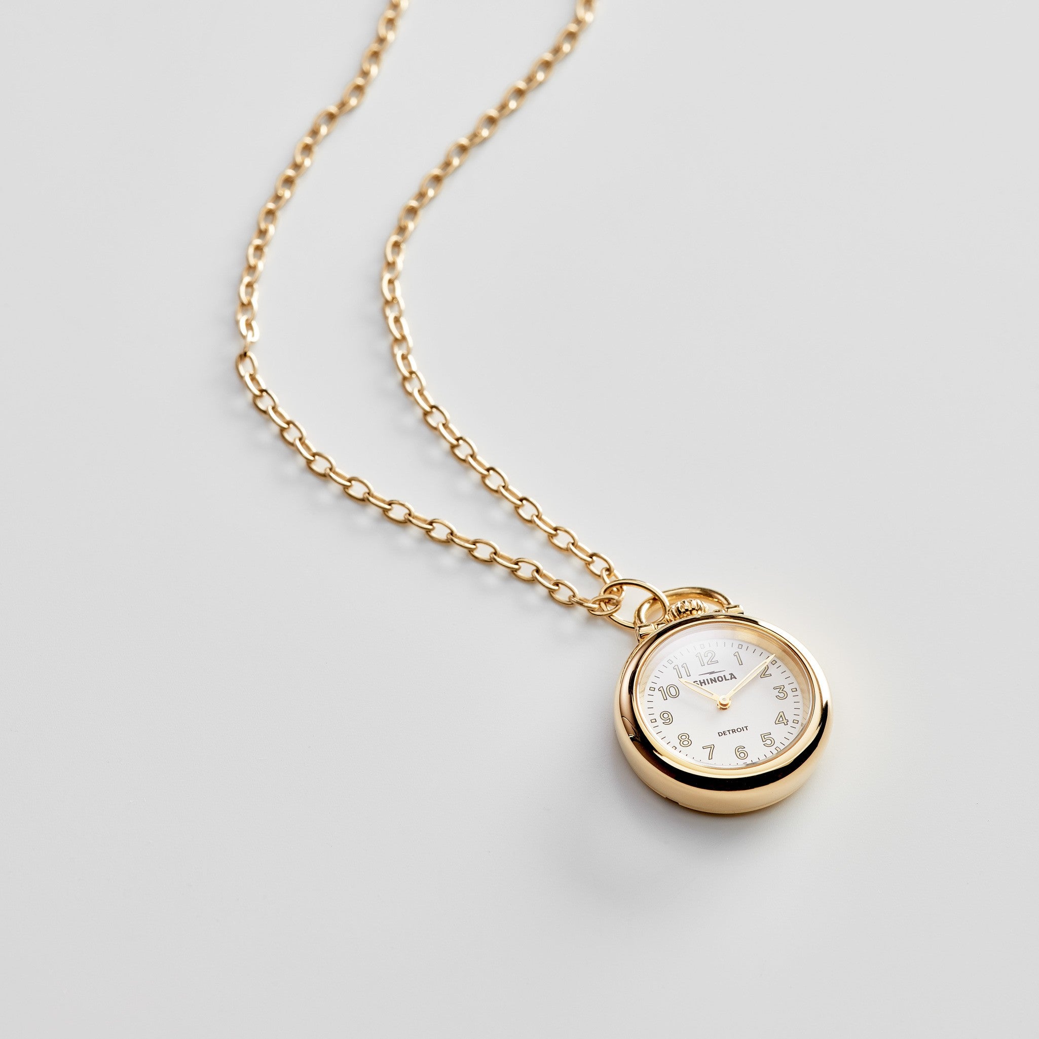 Runwell Watch Pendant Necklace - White - Image 2
