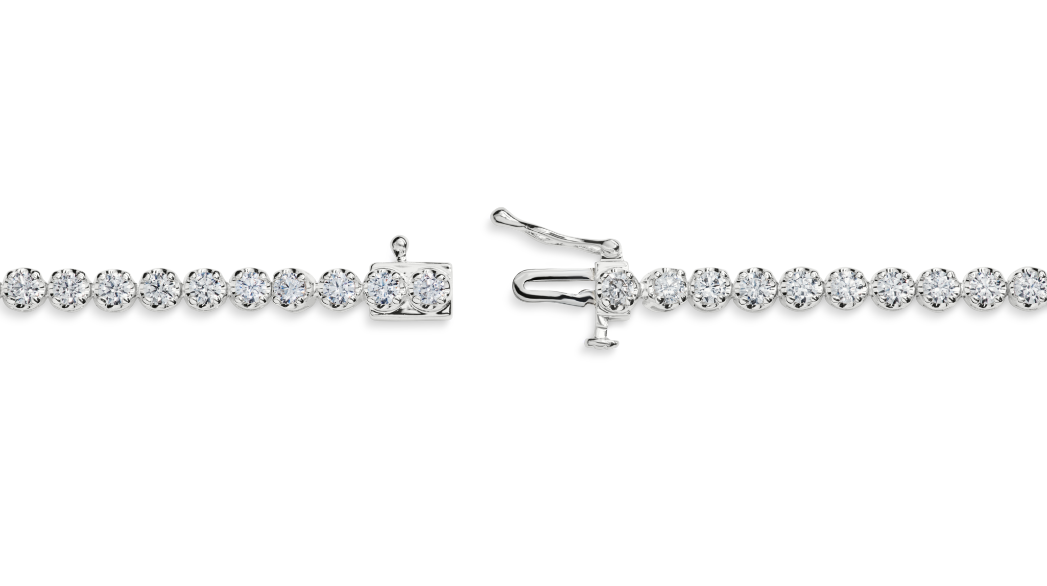 3 Carat 7 Diamond Tennis Bracelet - White Gold - Image 4
