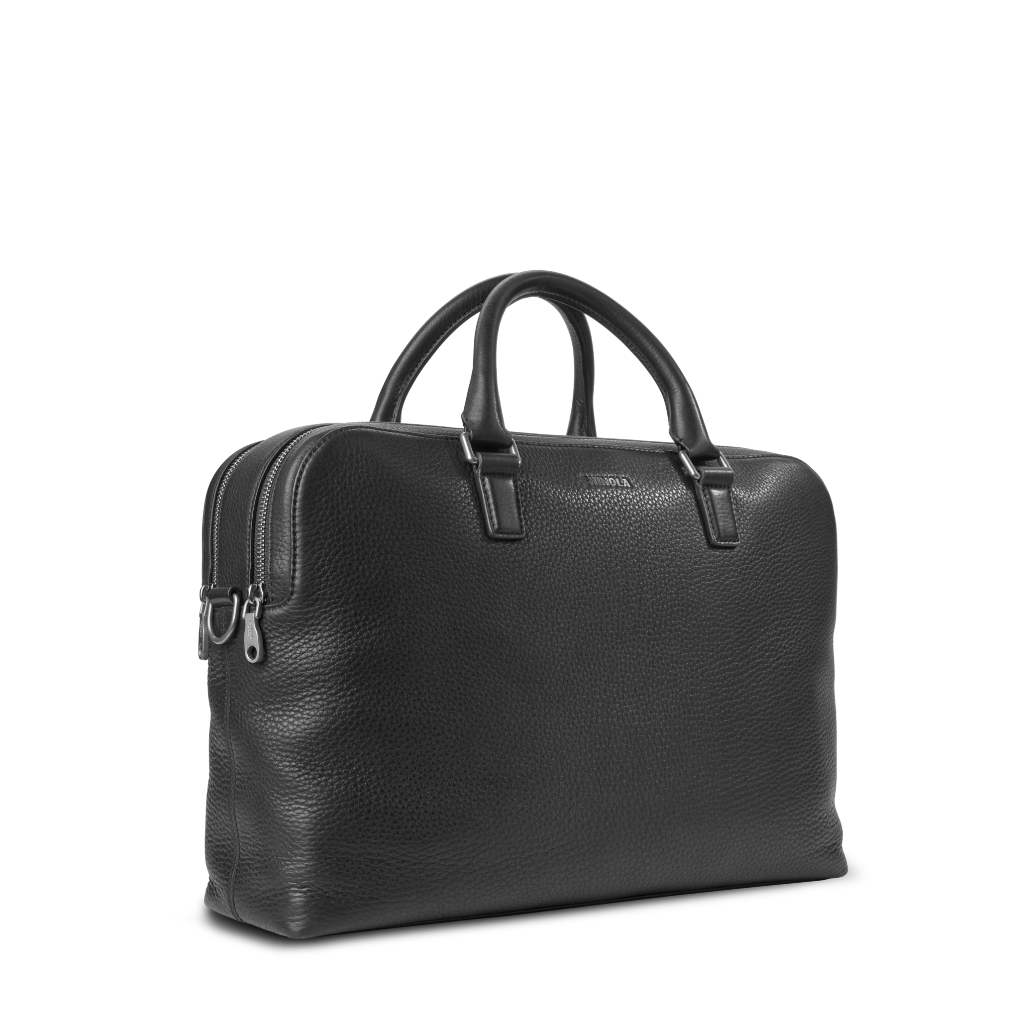 Double Zip Briefcase - Black - Image 8