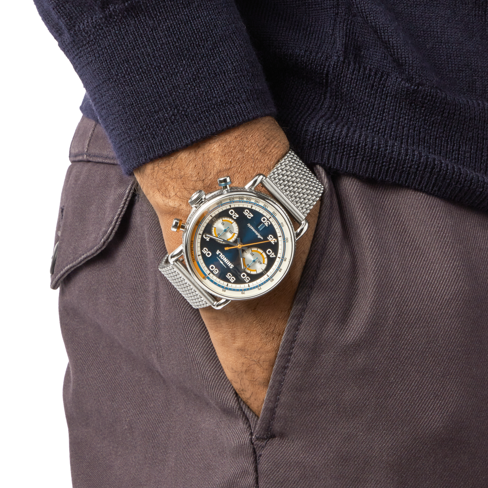 Canfield Speedway Open Road Automatic Chronograph Watch - Blue - Image 2