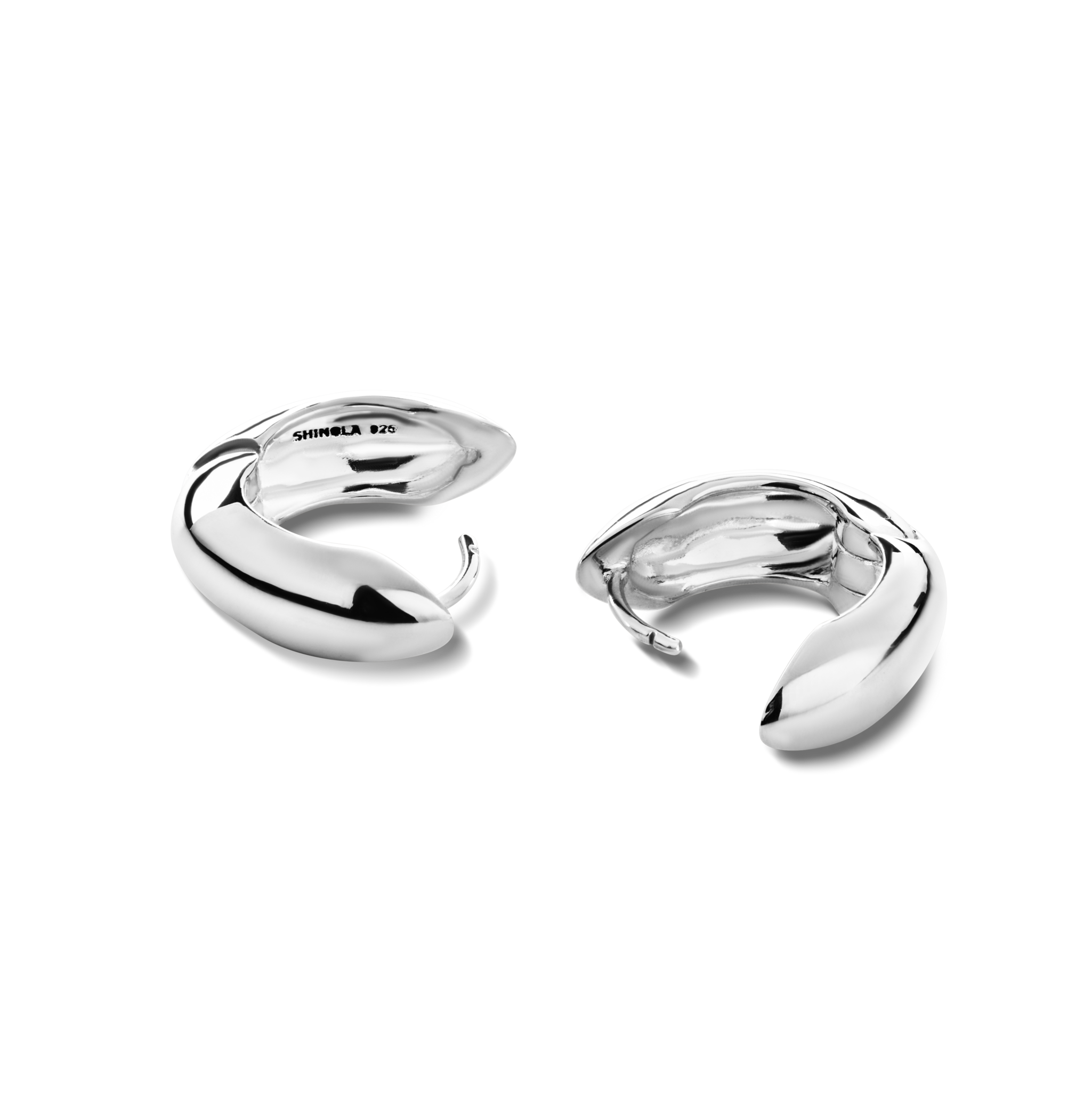 Signature Chubby Huggie Earrings - Sterling Silver - Image 4