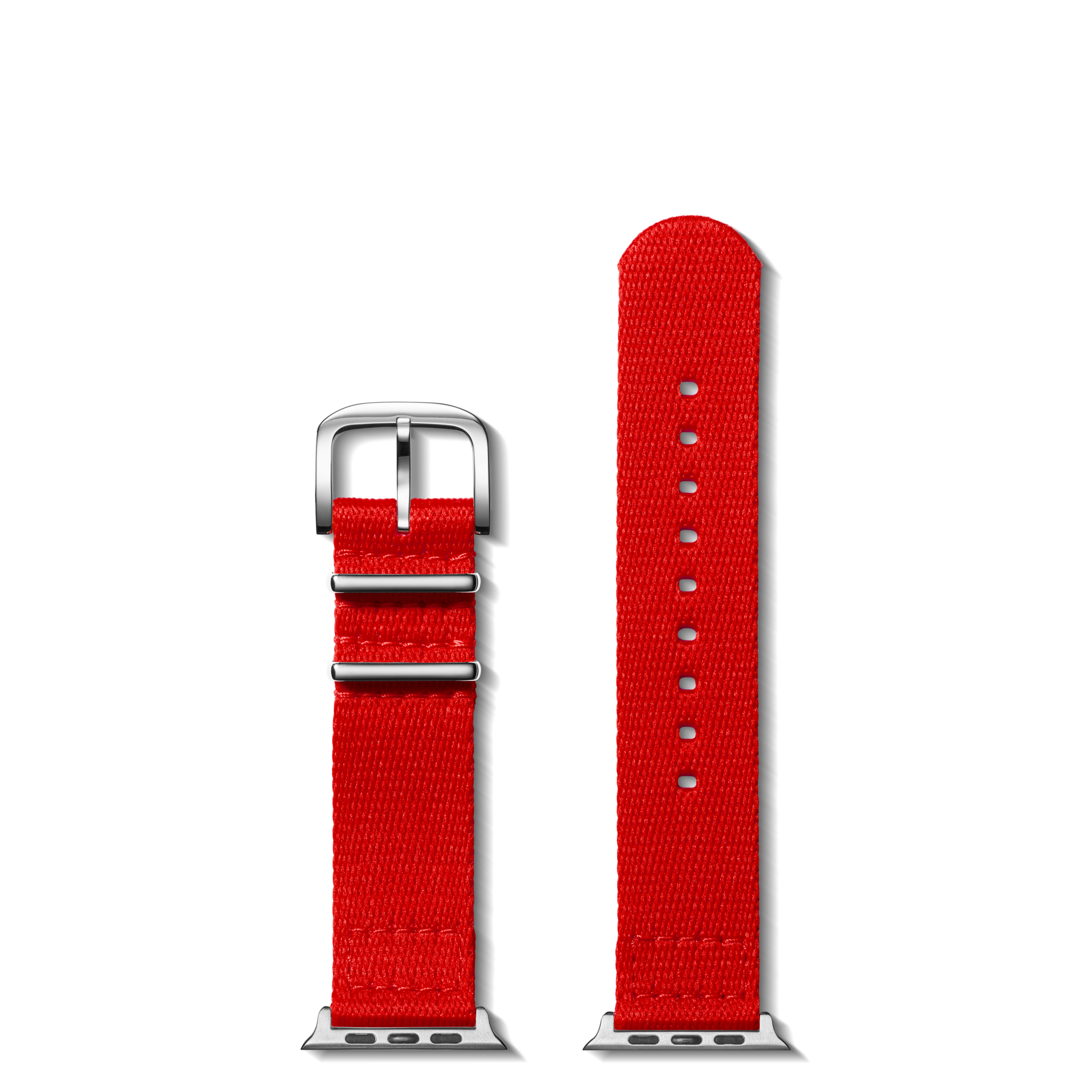 20mm Red Split Nylon Apple Watch Strap - Red