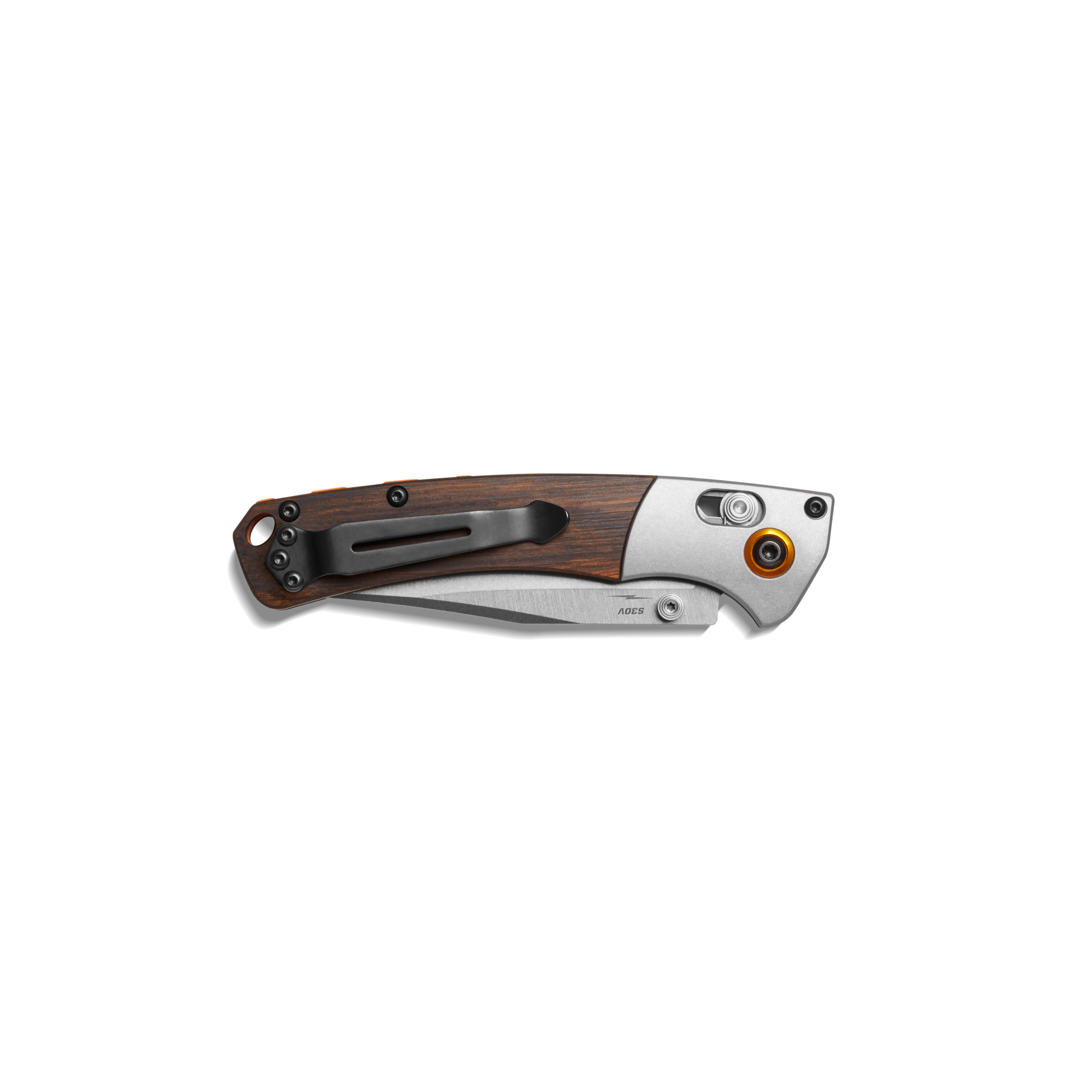 Shinola + Benchmade Mini Crooked River Pocket Knife - Steel - Image 3
