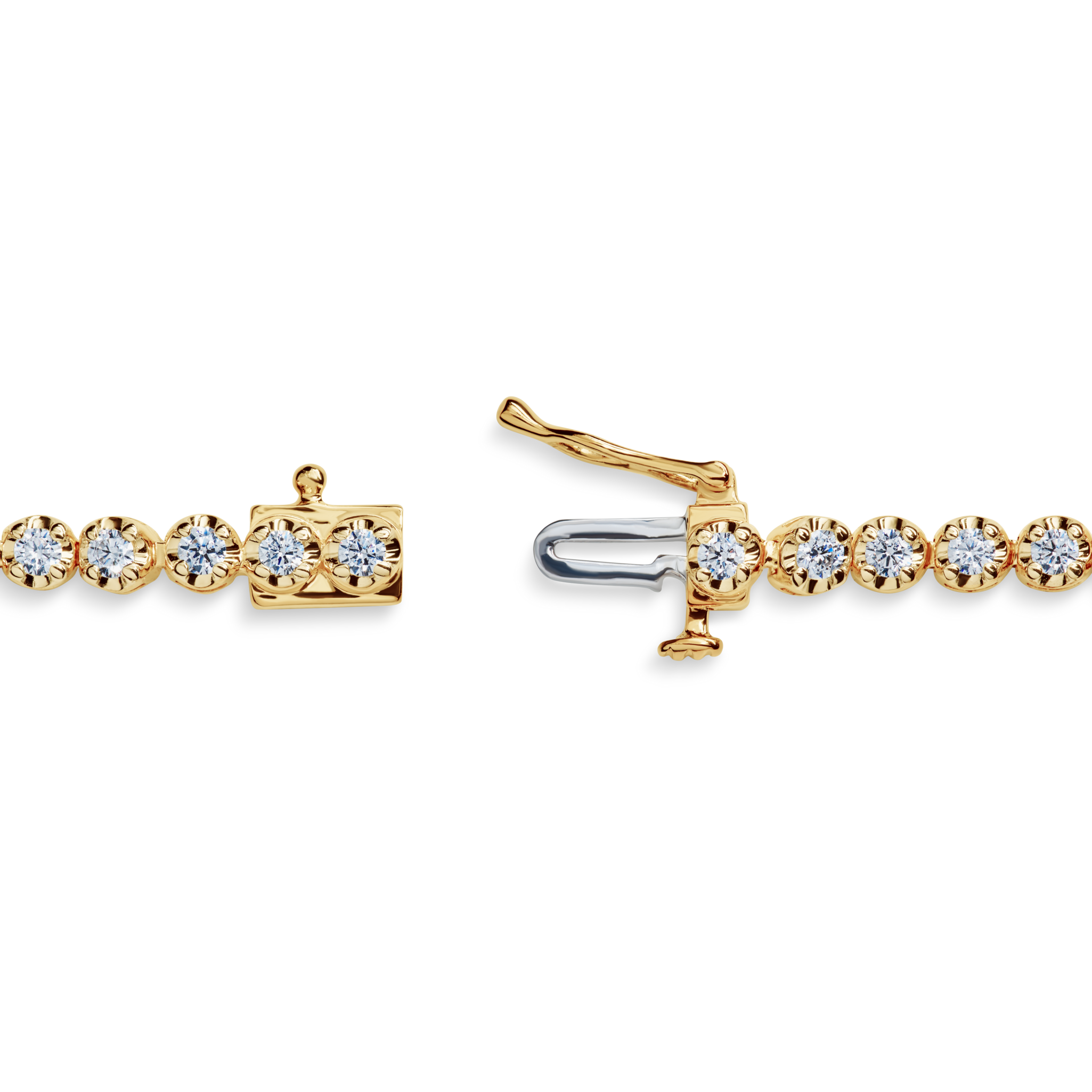 1.84 Carat 6.5 Diamond Tennis Bracelet - Yellow Gold - Image 6