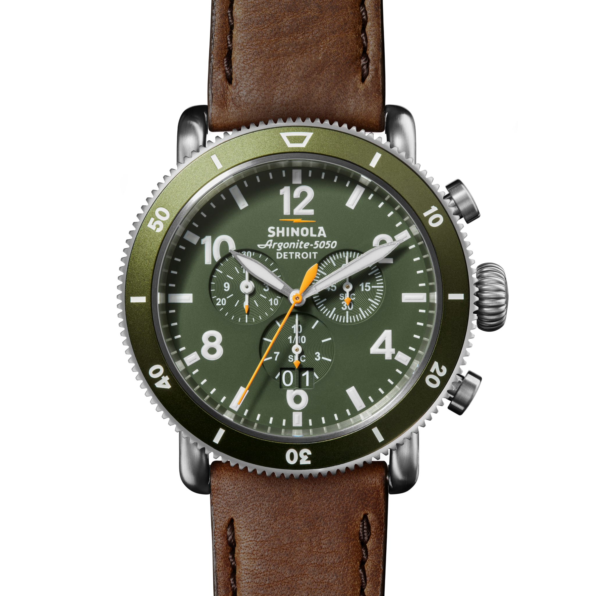 Runwell Sport Chronograph Watch - Dark Olive - Image 6