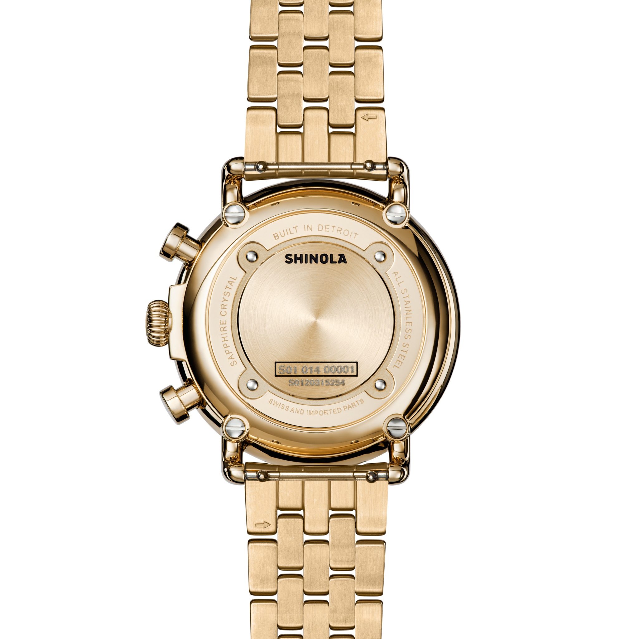Runwell Chronograph Watch - MOP Gold Bracelet - Image 5