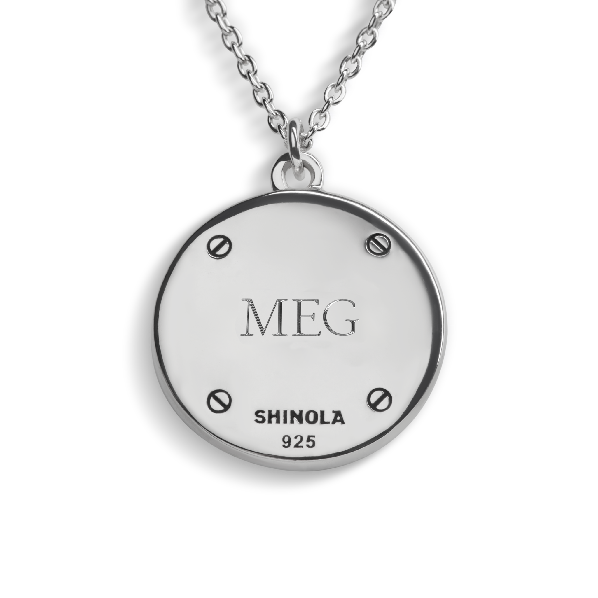 Heirloom Mother of Pearl Pendant Necklace - Sterling Silver - Image 10
